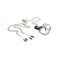 NIPPLE CLAMPS W/METAL CHAIN & COCKRING