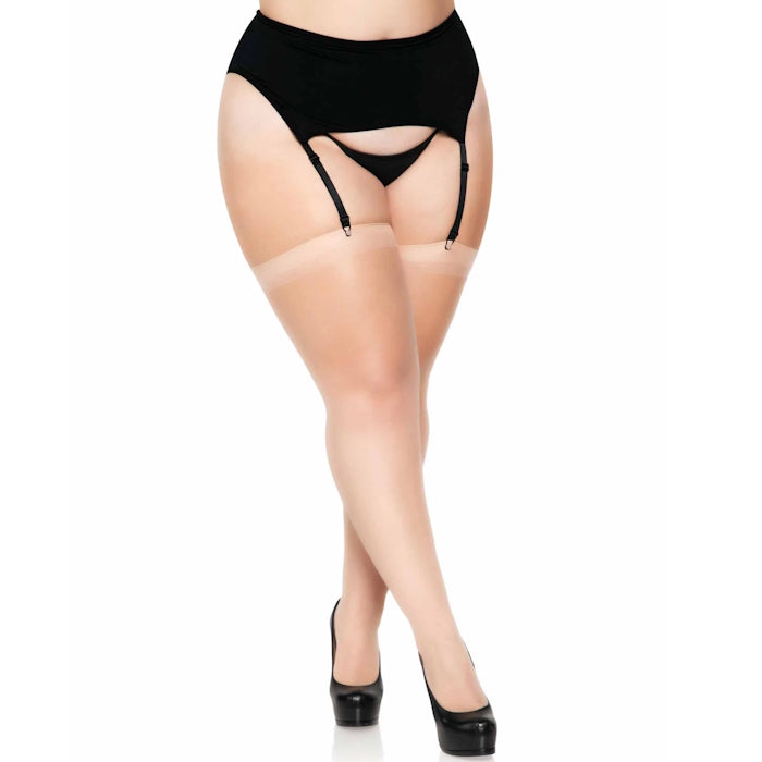 PLUS SHEER STOCKINGS - QUEEN SIZE - NUDE
