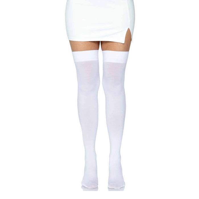 THIGH HIGH STOCKINGS - O/S - WHITE