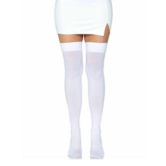 THIGH HIGH STOCKINGS - O/S - WHITE