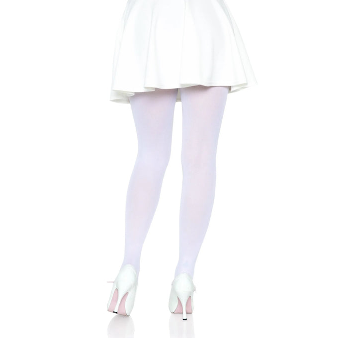 NYLON WOMEN'S TIGHTS - O/S - WHITE