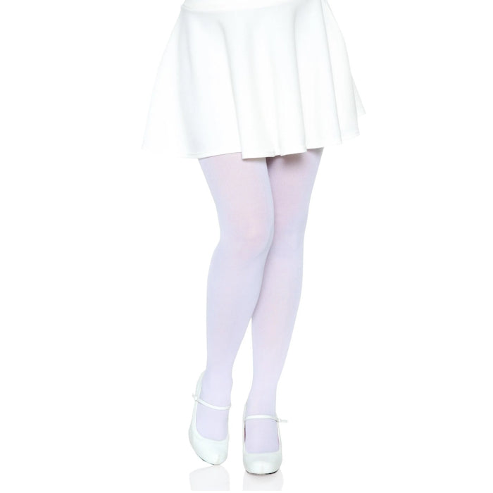 NYLON WOMEN'S TIGHTS - O/S - WHITE