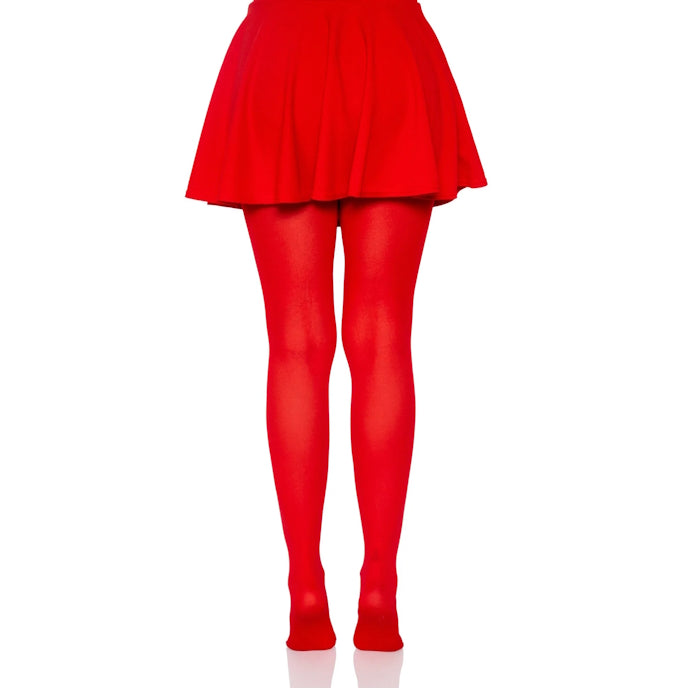 NYLON WOMEN'S TIGHTS - O/S - RED