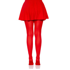 NYLON WOMEN'S TIGHTS - O/S - RED