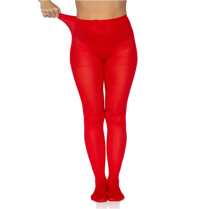 NYLON WOMEN'S TIGHTS - O/S - RED