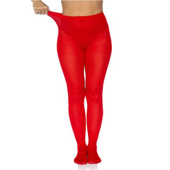NYLON WOMEN'S TIGHTS - O/S - RED