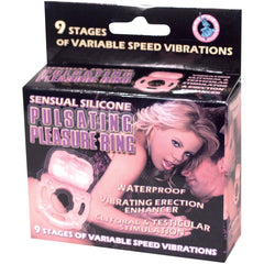 PULSATING PLEASURE RING-WHITE