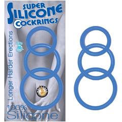 SUPER SILICONE COCKRINGS - BLUE