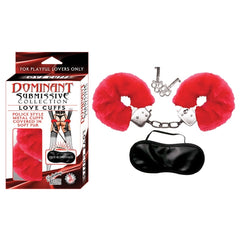DOMINANT SUBMISSIVE COLLECTION LOVE CUFFS - RED