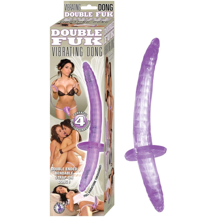 DOUBLE FUK VIBRATING DONG - PURPLE