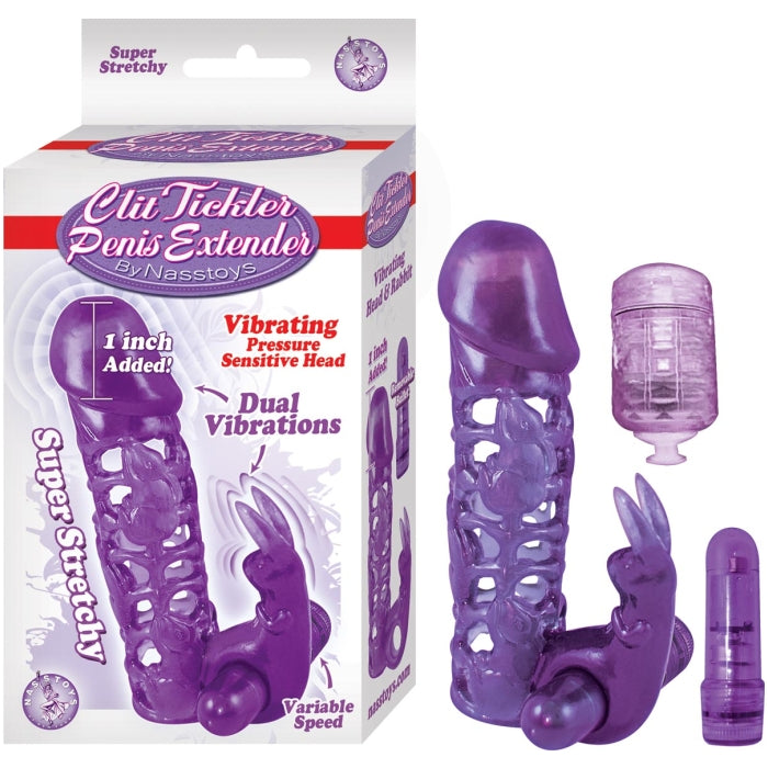 CLIT TICKLER PENIS EXTENDER BY NASSTOYS - PURPLE