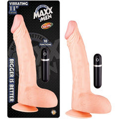 MAXX MEN VIBRATING 11IN CURVED - FLESH