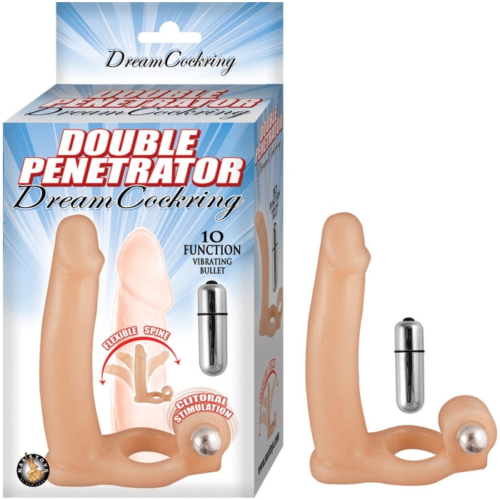 DOUBLE PENETRATOR DREAM COCKRING-FLESH