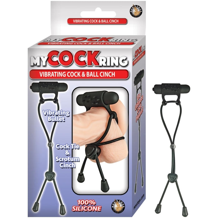 MY COCK RING VIBRATING COCK & BALL CINCH-BLACK
