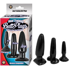 ANAL TRAINING BUTTPLUGS-BLACK