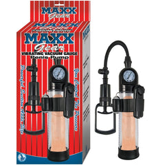 MAXX GEAR VIBRATING VACUUM GAUGE PENIS PUMP-CLEAR