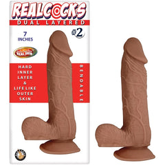 REALCOCKS DUAL LAYERED #2 BROWN 7"