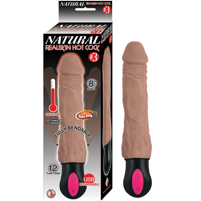 NATURAL REALSKIN HOT COCK #3-BROWN