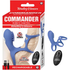 COMMANDER REMOTE CONTROL VIBRATING CLIMAXER-BLUE