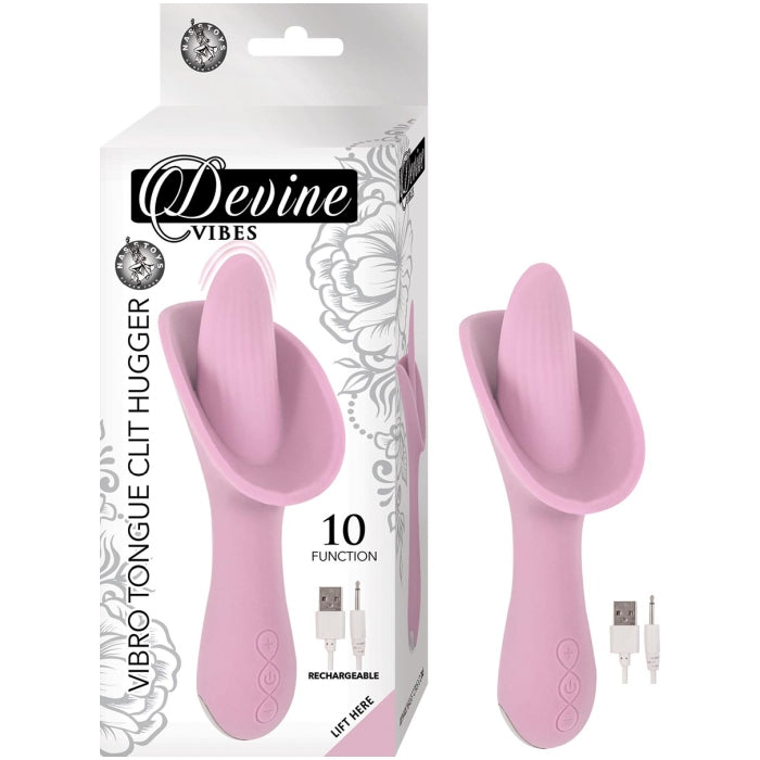 DEVINE VIBES VIBRO TONGUE CLIT HUGGER-PINK