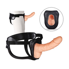 ERECTION ASSISTANT HOLLOW STRAP-ON 8"-WHITE