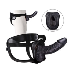 ERECTION ASSISTANT HOLLOW STRAP-ON 8"-BLACK