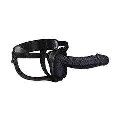 ERECTION ASSISTANT HOLLOW STRAP-ON 8.5"-BLACK