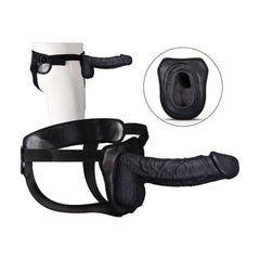 ERECTION ASSISTANT HOLLOW STRAP-ON 8.5"-BLACK