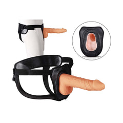 ERECTION ASSISTANT HOLLOW STRAP-ON 9.5"-WHITE