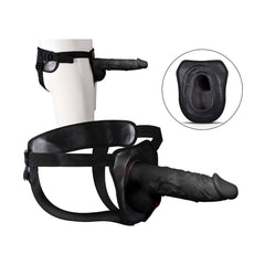 ERECTION ASSISTANT HOLLOW STRAP-ON 9.5"-BLACK