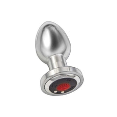 ASS-SATION REMOTE VIBRATING METAL PLUG-SILVER