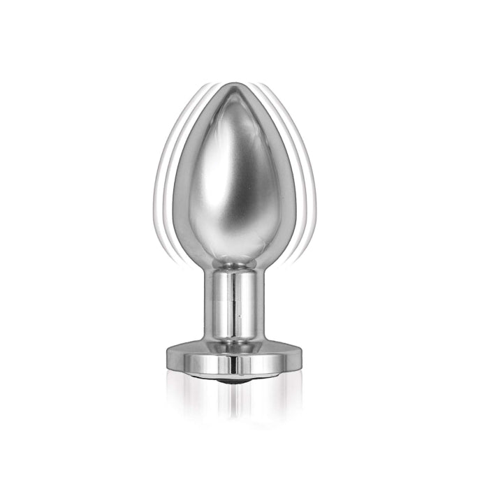 ASS-SATION REMOTE VIBRATING METAL PLUG-SILVER