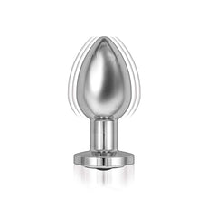 ASS-SATION REMOTE VIBRATING METAL PLUG-SILVER