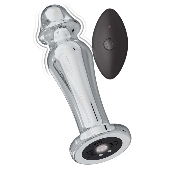 ASS-SATION REMOTE VIBRATING METAL ANAL LOVER-SILVER