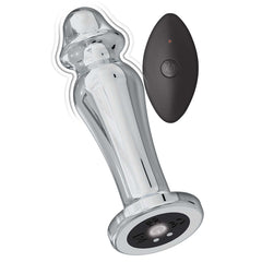 ASS-SATION REMOTE VIBRATING METAL ANAL LOVER-SILVER