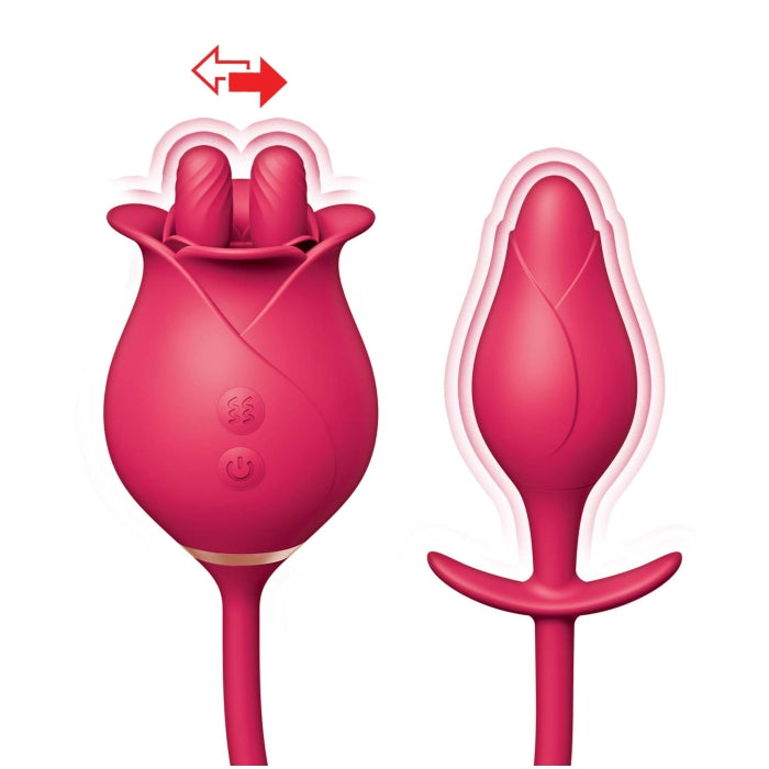 CLIT-TASTIC TULIP FINGER MASSAGER & PLEASURE PLUG-RED