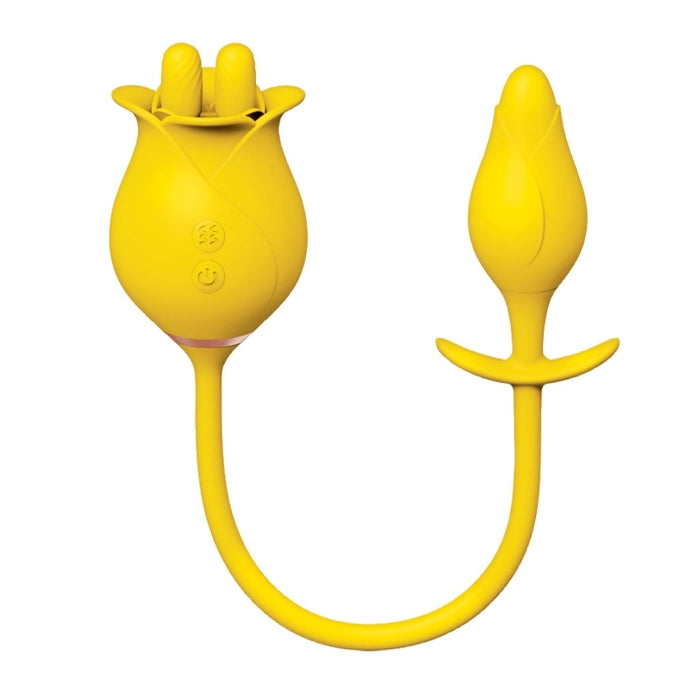 CLIT-TASTIC TULIP FINGER MASSAGER & PLEASURE PLUG-YELLOW