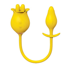 CLIT-TASTIC TULIP FINGER MASSAGER & PLEASURE PLUG-YELLOW