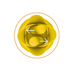 CLIT-TASTIC TULIP FINGER MASSAGER & PLEASURE PLUG-YELLOW