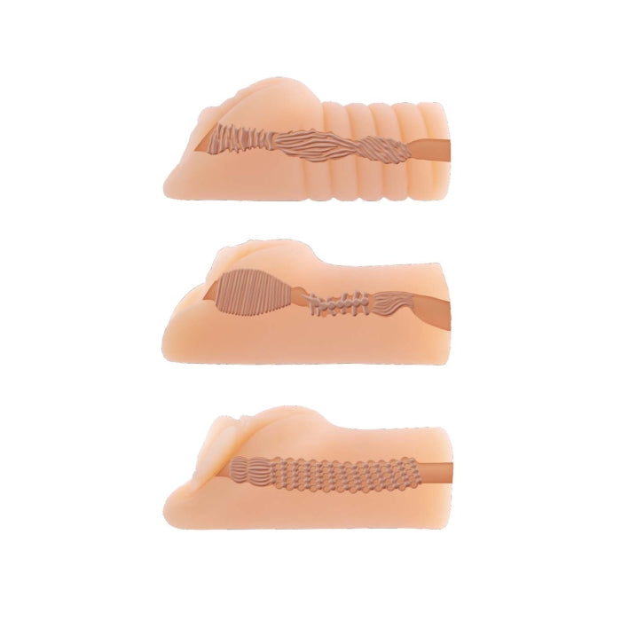 ALWAYS HORNY MASTURBATORS 3 PACK POCKET SIZE STROKERS-WHITE