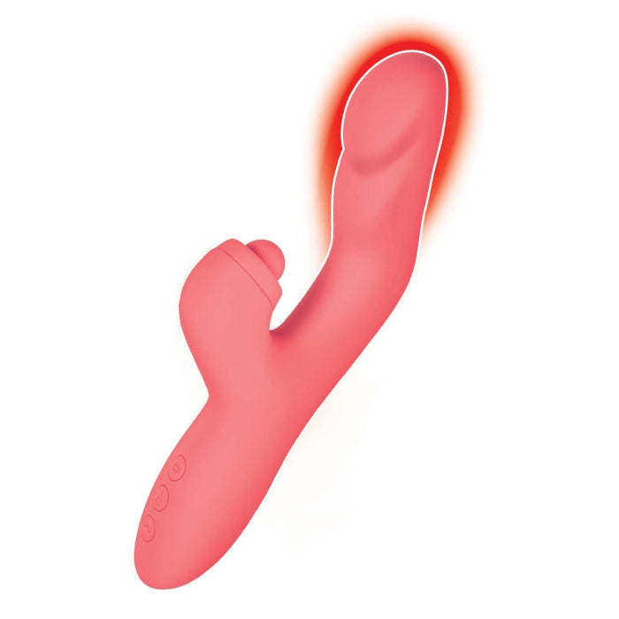 GODDESS HEAT UP TAPPING MASSAGER-CORAL