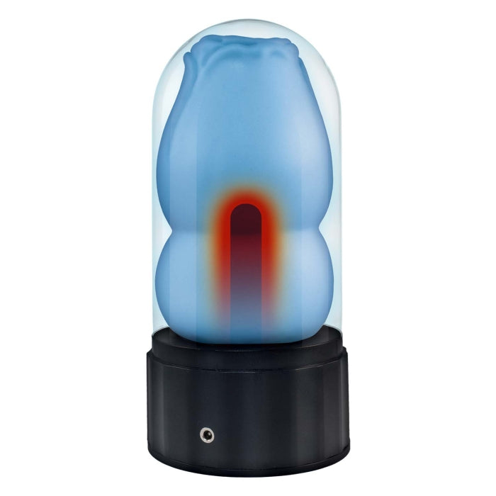 DELITE HEATED ROSE MASTURBATOR-BLUE