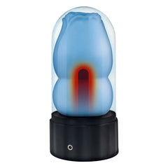 DELITE HEATED ROSE MASTURBATOR-BLUE