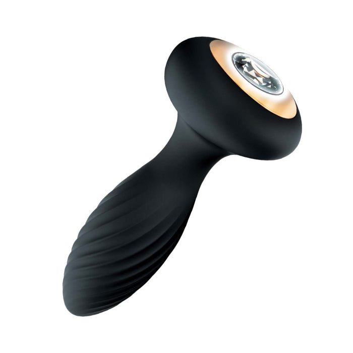 GODDESS DIAMOND VIBRATING PLUG-BLACK