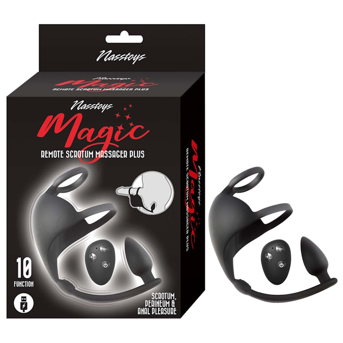 ANAL PLUG BLK MAGIC REMOTE SCROTUM MASSAGER PLUG