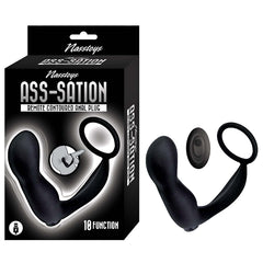 ANAL PLUG BLACK ASS-SATION REMOTE CONTOURED ANAL PLUG