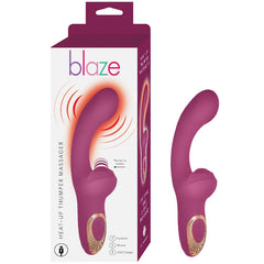 BLAZE HEAT-UP THUMPER MASSAGER - EGGPLANT