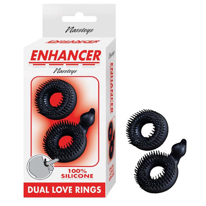 ENHANCER DUAL LOVE RINGS - BLACK
