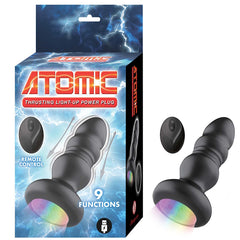ANAL PLUG BLK ATOMIC THRUSTING LIGHT-UP POWER PLUG