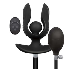 ATOMIC VIBRATING INFLATABLE PLUG - BLACK